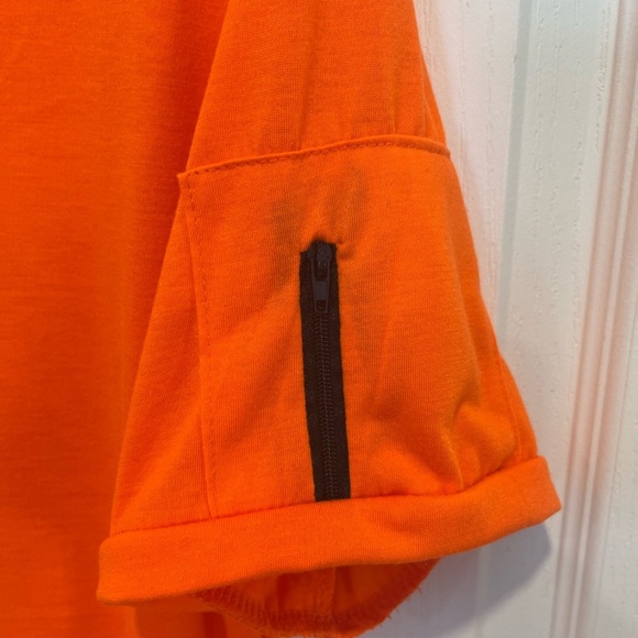 Vibrant Orange Polyester Top size medium - Picture 2 of 11